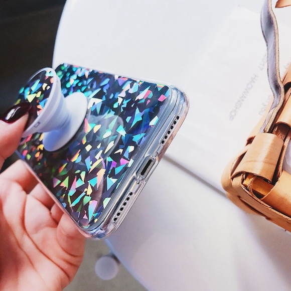 *NEW iPhone Max/XR Laser Diamond Case W/Holder - Picture 4 of 6